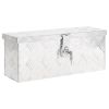 Storage Box Silver 19.7"x5.9"x8.1" Aluminum