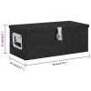 Storage Box Black 27.6"x12.2"x10.6" Aluminum