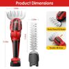 24V Cordless Handheld Grass Shear Hedge Trimmer with 90¬∞ Cutting Angle 2Pcs Replaceable Blades