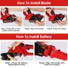 24V Cordless Handheld Grass Shear Hedge Trimmer with 90¬∞ Cutting Angle 2Pcs Replaceable Blades