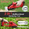 24V Cordless Handheld Grass Shear Hedge Trimmer with 90¬∞ Cutting Angle 2Pcs Replaceable Blades