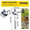 VEVOR Electric Post Hole Digger, 1200 W 1.6 HP Electric Auger Powerhead w/4" Bit, 39" Drilling Depth, Compatible with Earth Auger bit or Ice Bit, for