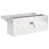 Storage Box Silver 19.7"x5.9"x8.1" Aluminum