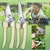 2 Pack Garden Pruning Shears Set Bypass Branch Pruner Straight Blade Scissors US