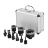 9-Piece Diamond Hole Saw Kit, Diamond Core Drill Bits Set(6-65mm+Hex) Tile Hole Saw Kit Vacuum Brazed Core Drill Bits for Glass Marble Granite Stone P