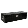 39 Inch Aluminum Truck Tool long Box, Gas Strut, Truck Bed Tool Box with Side Handle ,Lock and 2 Keys, Tool Storage Box for Truck,Trailer,Pickup (38.8