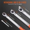 Mechanical Dual Range Scales Torque Wrench Kit with Adapters Extension Rod