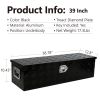39 Inch Aluminum Truck Tool long Box, Gas Strut, Truck Bed Tool Box with Side Handle ,Lock and 2 Keys, Tool Storage Box for Truck,Trailer,Pickup (38.8